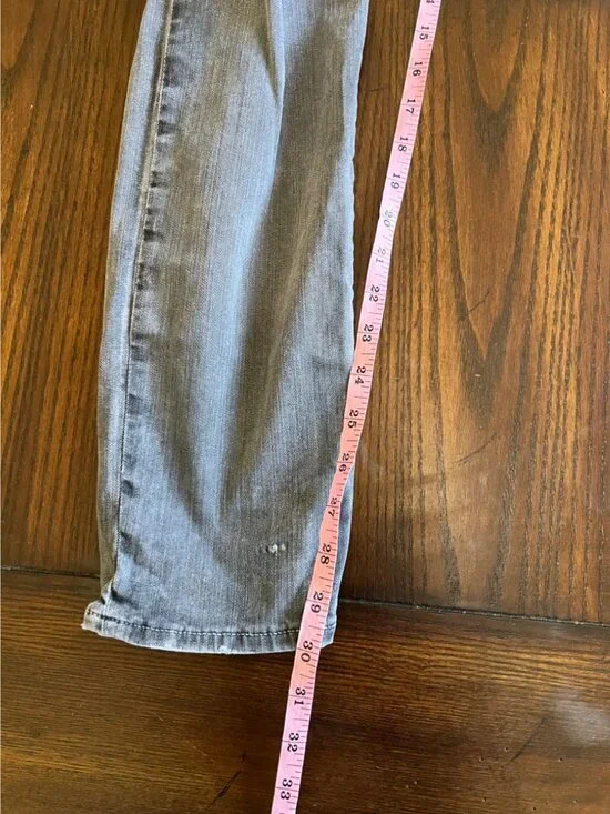 Slink Curvy Jeans Gray Skinny Distressed Ripped Knee Stretch High Rise Jegging14 - Picture 9 of 9